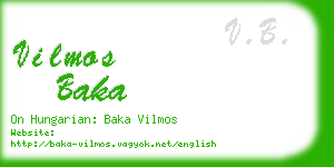 vilmos baka business card